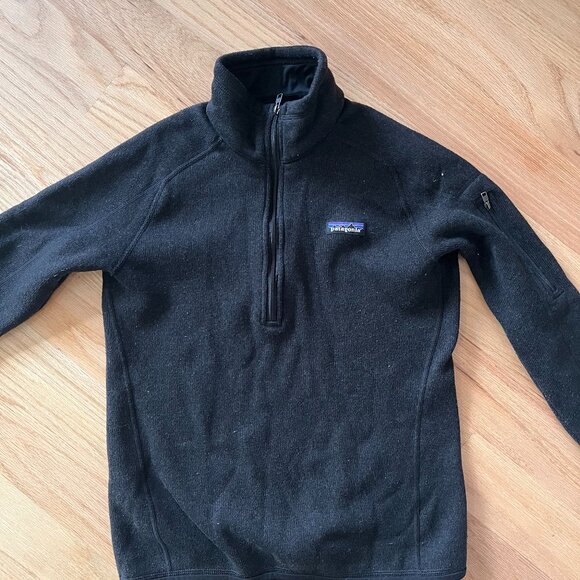 NWT Women's Better Sweater 1/4-Zip Fleece Black - Picture 1 of 3